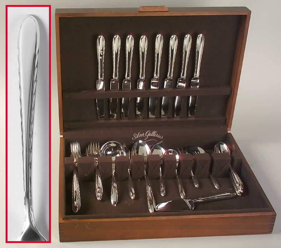 Silver Flutes (Sterling, 1941, No Monograms) 40 Piece Place Set by Towle Silver-1