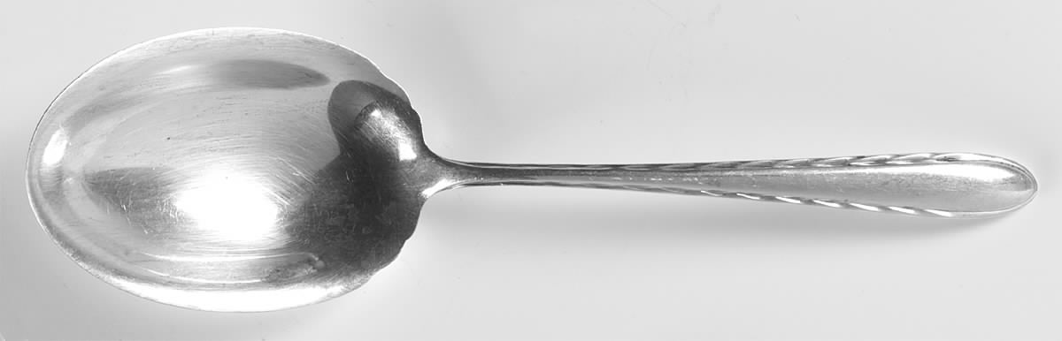 Silver Flutes (Sterling, 1941, No Monograms) Solid Smooth Casserole Spoon by Towle Silver-1