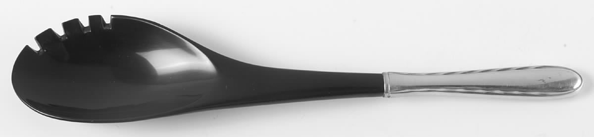 Silver Flutes (Sterling, 1941, No Monograms) Salad Serving Fork with Plastic Prongs by Towle Silver-1