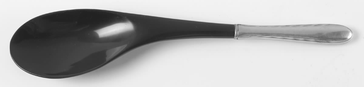 Silver Flutes (Sterling, 1941, No Monograms) Salad Serving Spoon with Plastic Bowl by Towle Silver-1