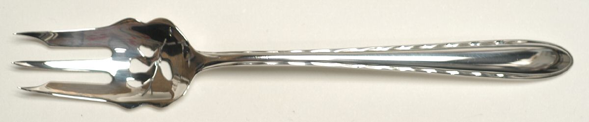 Silver Flutes (Sterling, 1941, No Monograms) Pickle Fork Pierced with Short Handle HC by Towle Silver-1