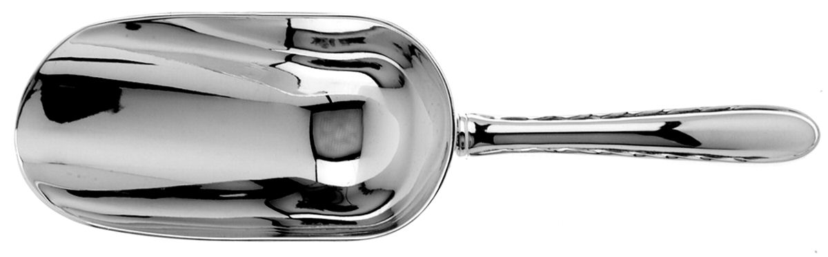 Silver Flutes (Sterling, 1941, No Monograms) Ice Scoop with Silverplate Bowl by Towle Silver-1