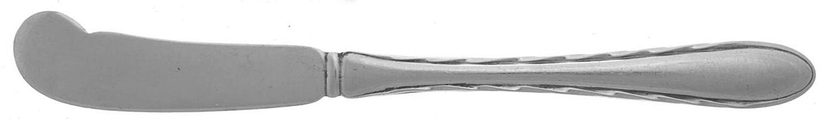 Silver Flutes (Sterling, 1941, No Monograms) Flat Handle Butter Spreader by Towle Silver-1