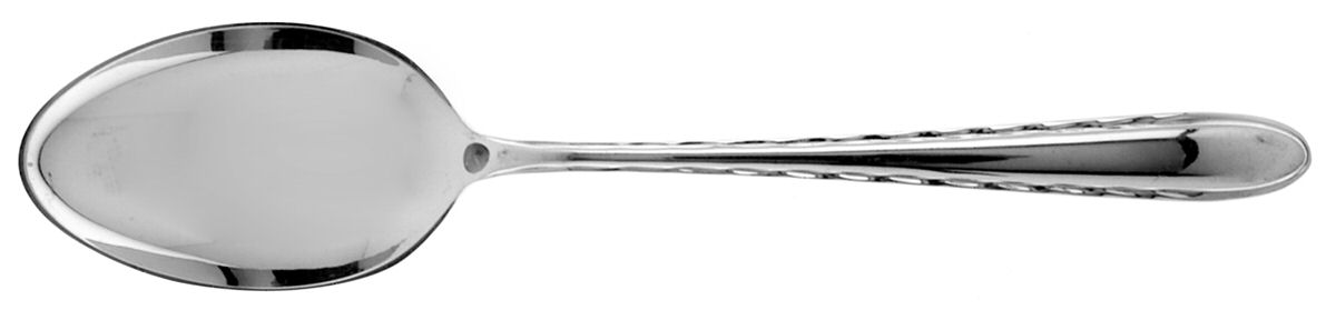 Silver Flutes (Sterling, 1941, No Monograms) Dessert/Oval Soup Spoon by Towle Silver-1