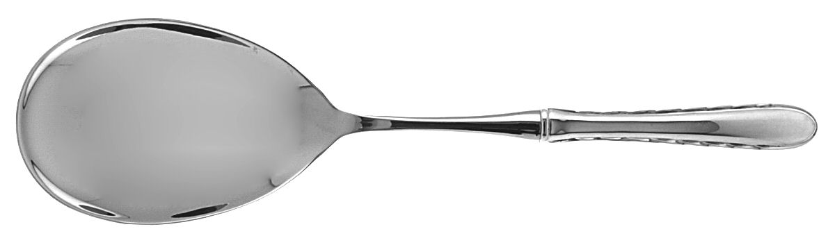 Silver Flutes (Sterling, 1941, No Monograms) Salad Servng Spoon with Stainless Bowl by Towle Silver-1