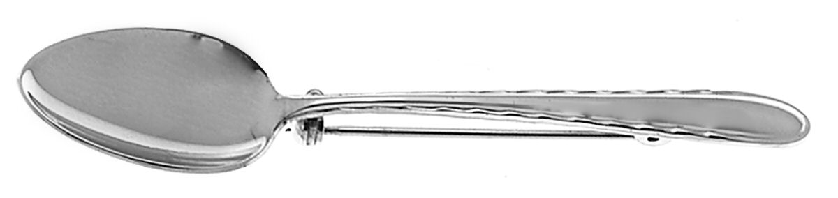 Silver Flutes (Sterling, 1941, No Monograms) Lapel Pin by Towle Silver-1