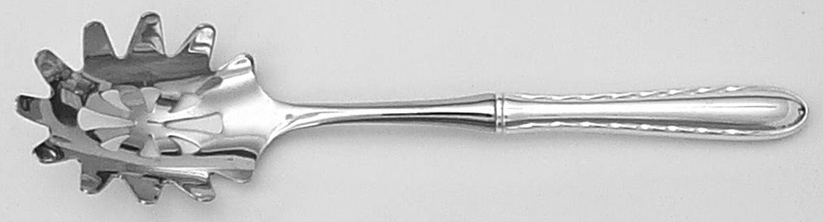 Silver Flutes (Sterling, 1941, No Monograms) Pasta Server with Stainless Bowl by Towle Silver-1