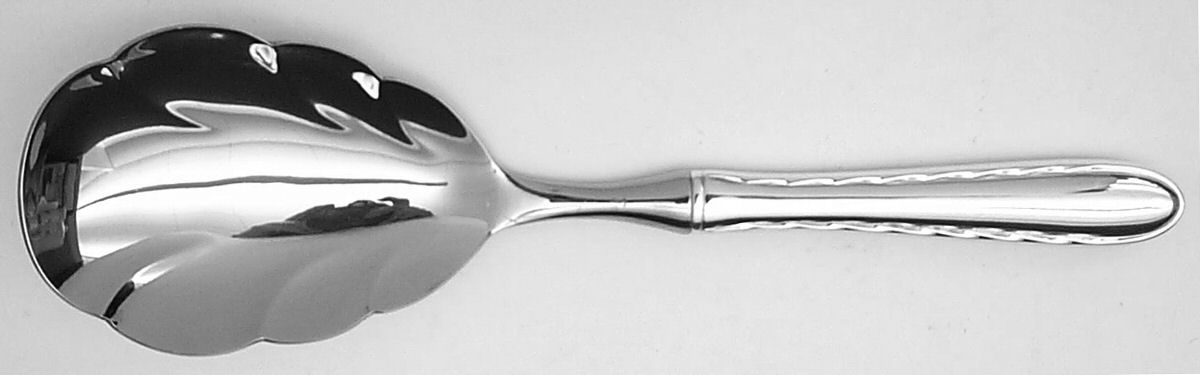 Silver Flutes (Sterling, 1941, No Monograms) Rice Spoon-Stainless Bowl by Towle Silver-1