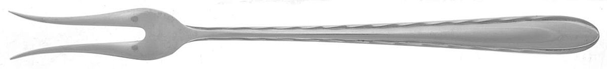 Silver Flutes (Sterling, 1941, No Monograms) Short Handle Pickle/Olive Fork by Towle Silver-1