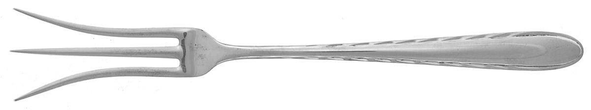 Silver Flutes (Sterling, 1941, No Monograms) Lemon Fork by Towle Silver-1