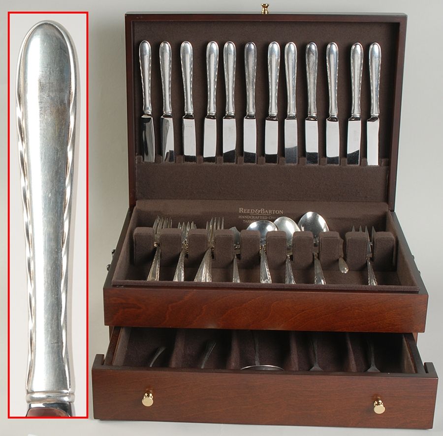 Silver Flutes (Sterling, 1941, No Monograms) 97 Piece Set by Towle Silver-1