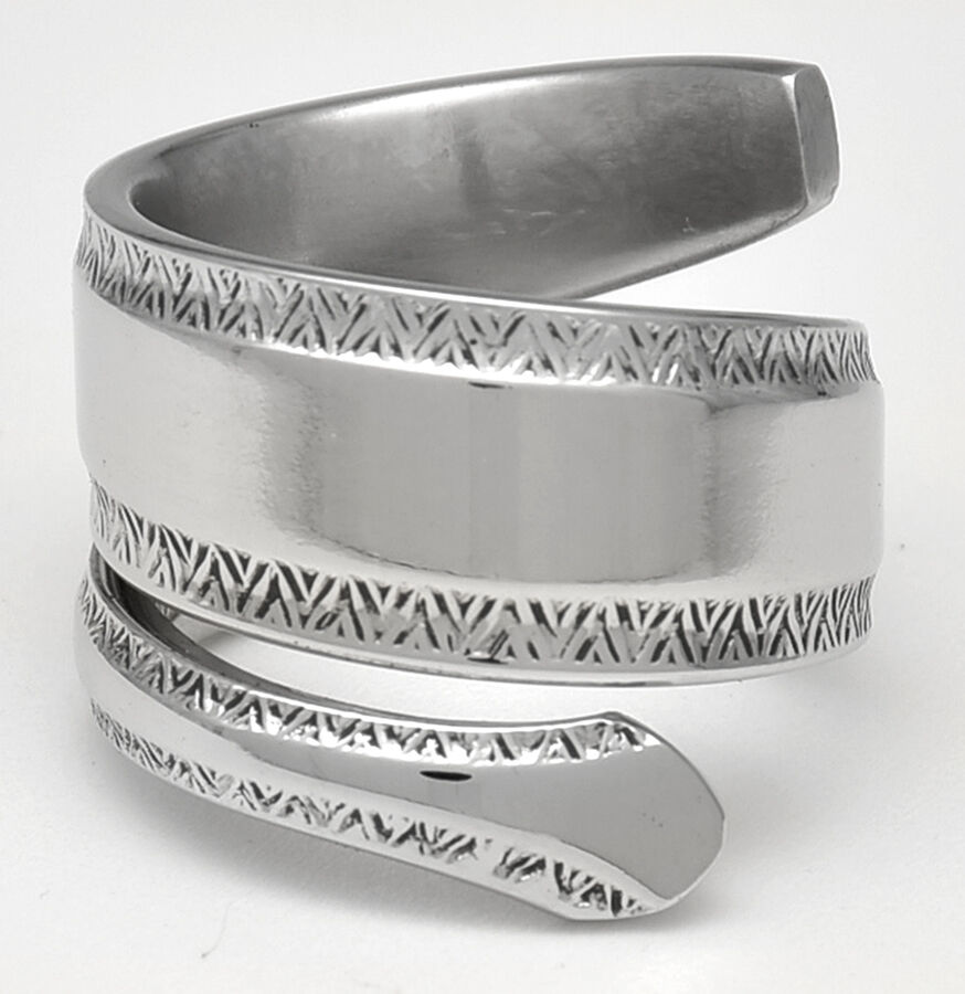 Sigrid (Stainless) Finger Ring (Provide Size) HC by Towle Silver-1