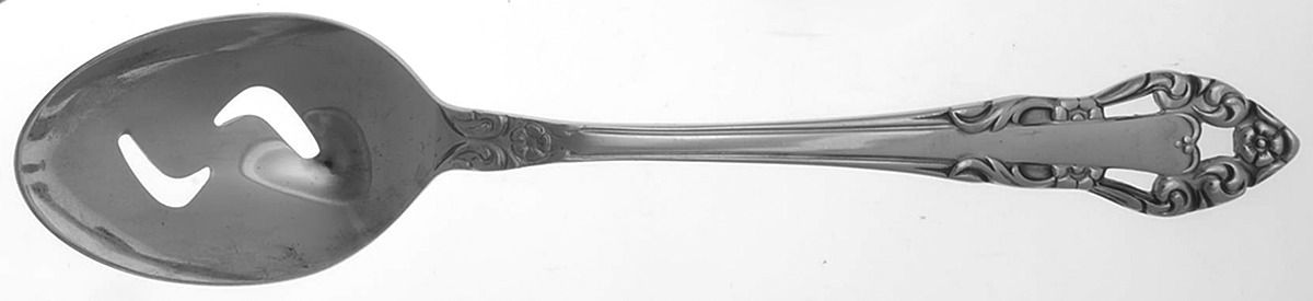 Sir George (Stainless) Pierced Tablespoon (Serving Spoon) by Towle Silver-1