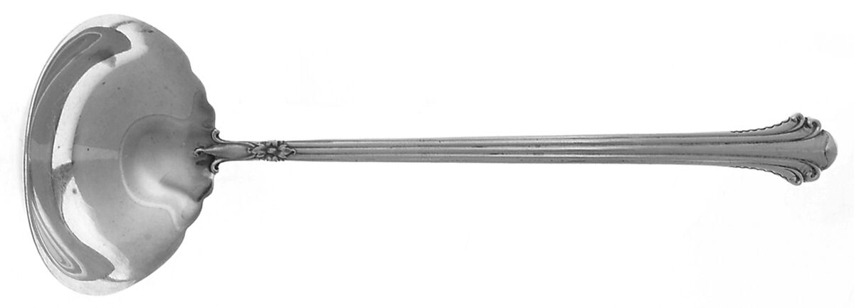 Silver Plumes (Sterling, 1939, No Monograms) Solid Piece Cream Ladle by Towle Silver-1
