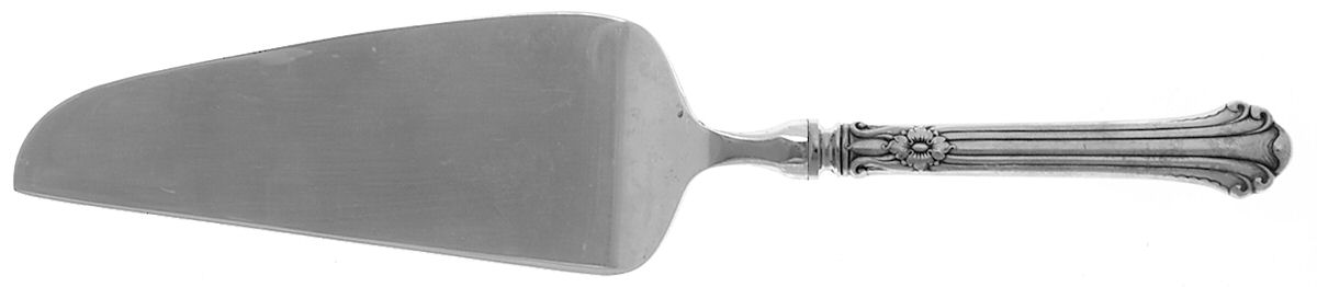 Silver Plumes (Sterling, 1939, No Monograms) Pie & Cake Server with Stainless Blade by Towle Silver-1