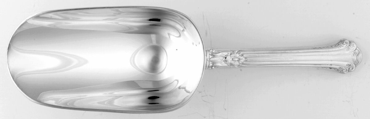 Silver Plumes (Sterling, 1939, No Monograms) Ice Scoop with Silverplate Bowl by Towle Silver-1