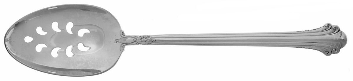 Silver Plumes (Sterling, 1939, No Monograms) Pierced Tablespoon (Serving Spoon) by Towle Silver-1