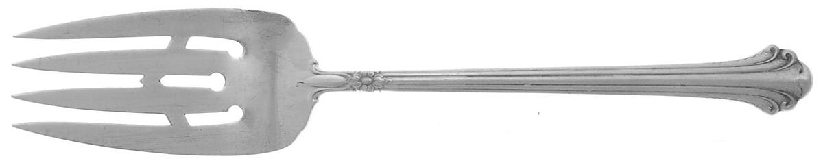 Silver Plumes (Sterling, 1939, No Monograms) Medium Solid Cold Meat Serving Fork by Towle Silver-1