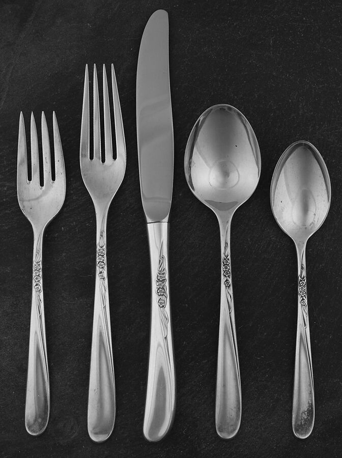 Silver Spray (Sterling, 1956) 40 Piece Estate Set by Towle Silver-1