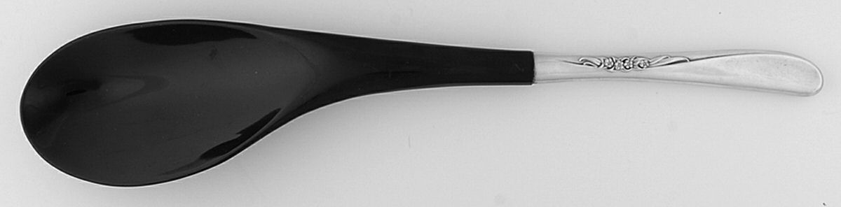 Silver Spray (Sterling, 1956) Salad Serving Spoon with Plastic Bowl by Towle Silver-1
