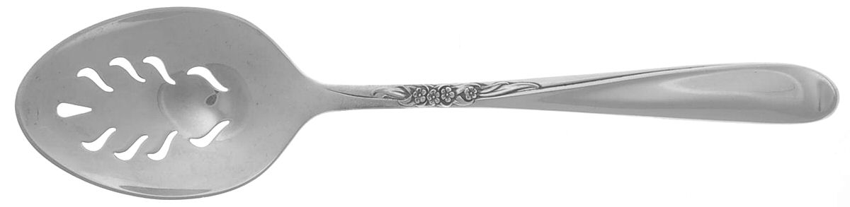 Silver Spray (Sterling, 1956) Pierced Tablespoon (Serving Spoon) by Towle Silver-1