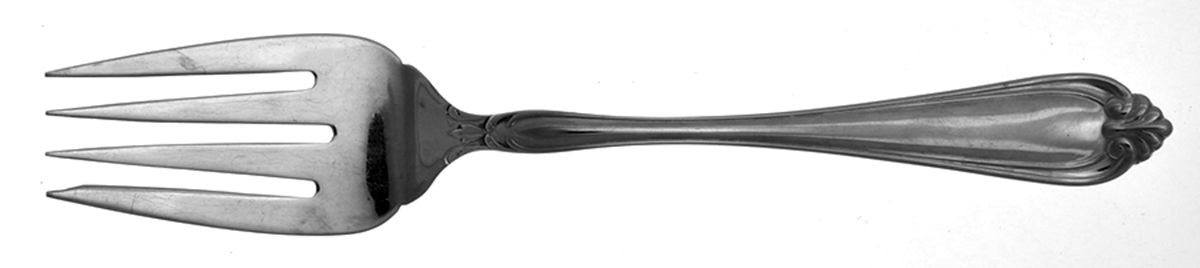 Somerset (Stainless) Large Solid Cold Meat Serving Fork by Towle Silver-1