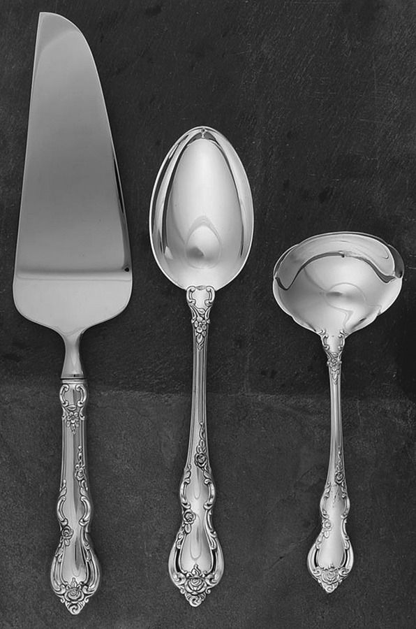 Spanish Provincial (Sterling, 1967) 3 Piece Completer Set by Towle Silver-1