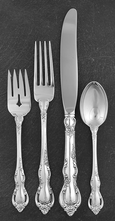 Spanish Provincial (Sterling, 1967) 4 Piece Dinner Size Setting by Towle Silver-1