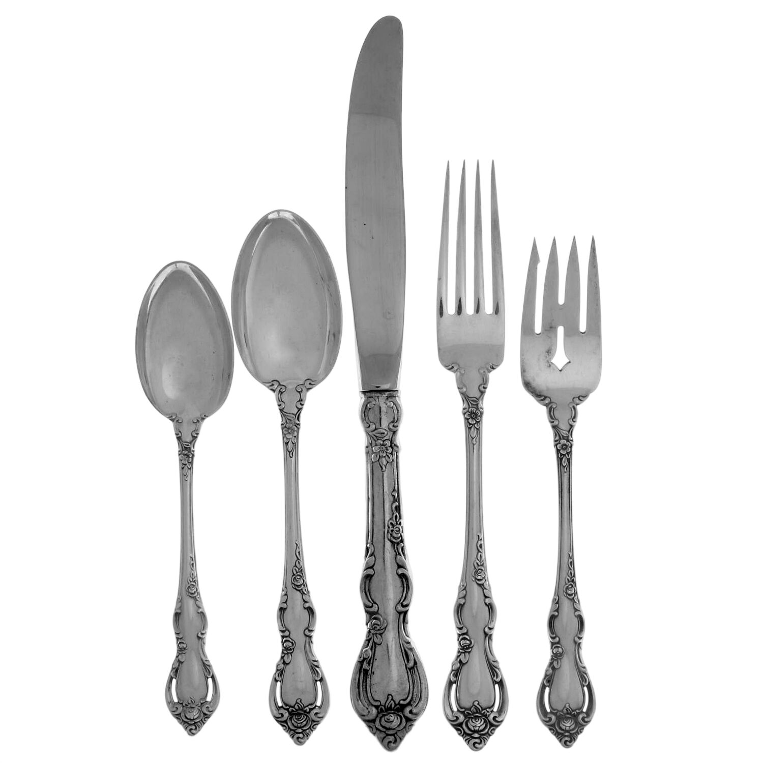 Spanish Provincial (Sterling, 1967) 40  Piece Estate Set by Towle Silver-1