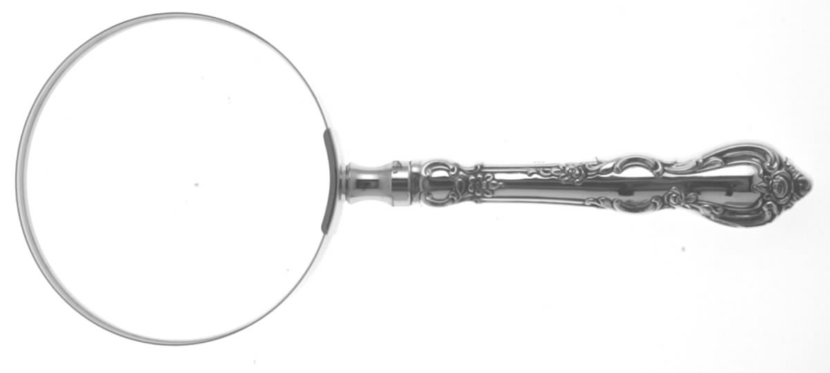 Spanish Provincial (Sterling, 1967) Large Magnifying Glass with Sterling Handle by Towle Silver-1