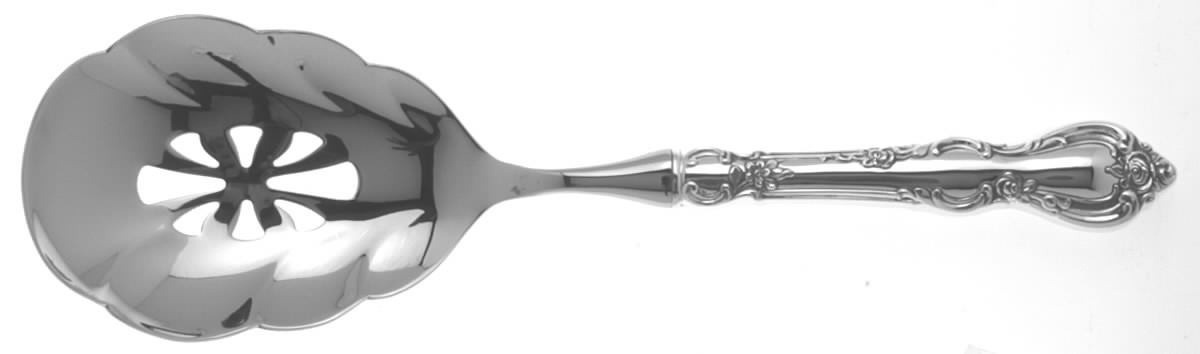 Spanish Provincial (Sterling, 1967) Pierced Serving Spoon with Stainless Bowl by Towle Silver-1