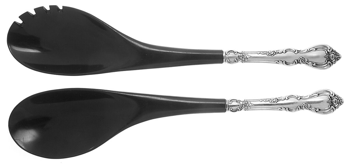 Spanish Provincial (Sterling, 1967) Plastic Bowl 2-Piece Salad Set by Towle Silver-1
