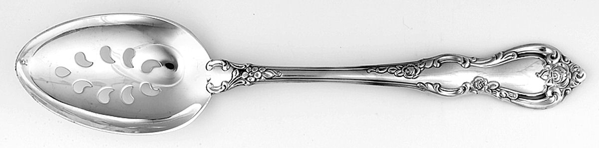 Spanish Provincial (Sterling, 1967) Pierced Tablespoon (Serving Spoon) by Towle Silver-1