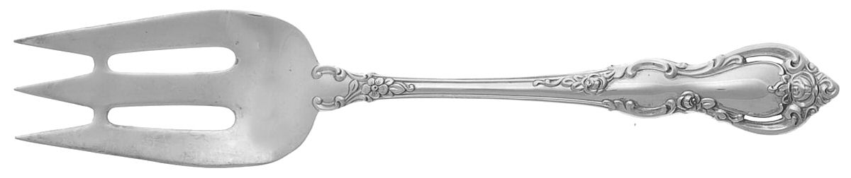 Spanish Provincial (Sterling, 1967) Large Solid Cold Meat Serving Fork by Towle Silver-1