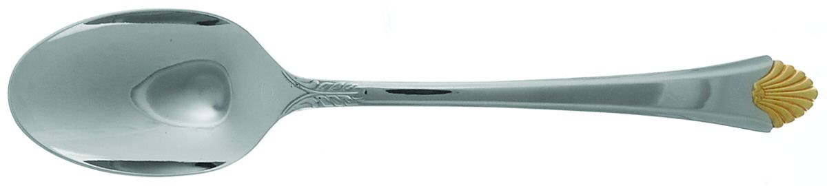 Stratton Gold (Stainless, Gold Accent) Tablespoon (Serving Spoon) by Towle Silver-1