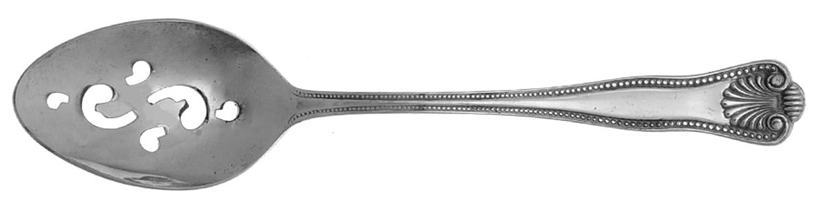 Stuart Shell (Stainless) Pierced Tablespoon (Serving Spoon) by Towle Silver-1