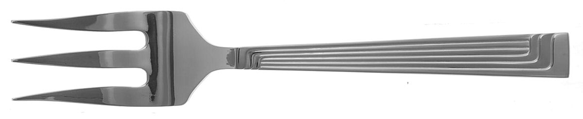 State Street (Stainless) Medium Solid Cold Meat Serving Fork by Towle Silver-1