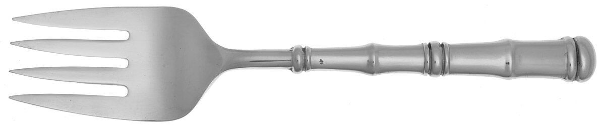 St. Tropez (Stainless) Large Solid Cold Meat Serving Fork by Towle Silver-1