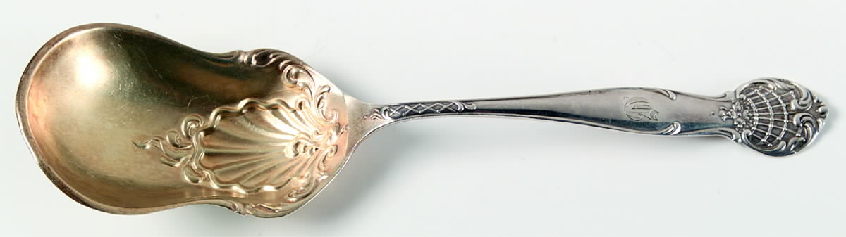 Stuart (Sterling, 1880) Large Solid Berry/Casserole Spoon by Towle Silver-1