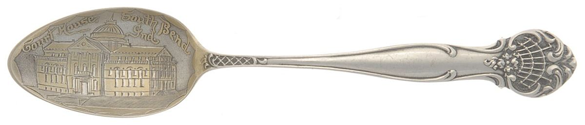 Stuart (Sterling, 1880) Souvenir Spoon (Five O'Clock) by Towle Silver-1