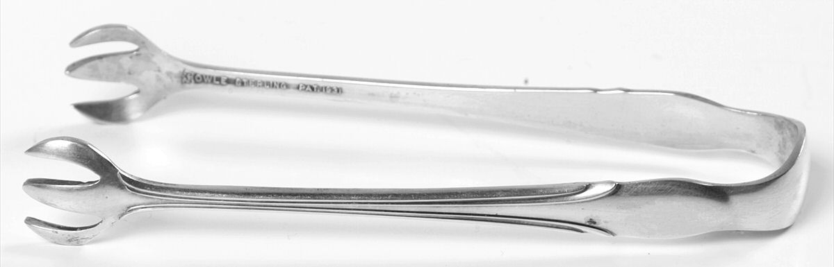 Symphony (Sterling, 1931, No Monograms) Small Sugar Tongs by Towle Silver-1