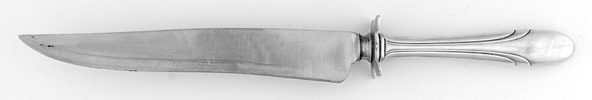 Symphony (Sterling, 1931, No Monograms) Small Carving Knife Stainless Blade W/Sterling Gua by Towle Silver-1