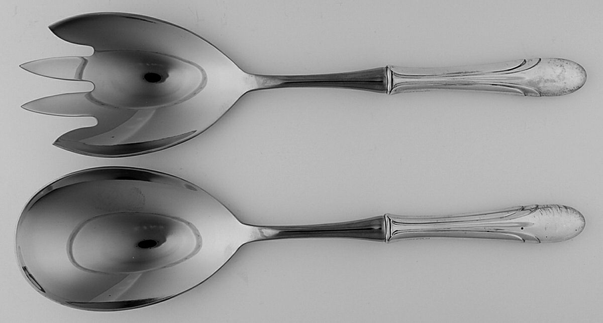 Symphony (Sterling, 1931, No Monograms) 2 Pc Salad Set with Stainless Bowl by Towle Silver-1