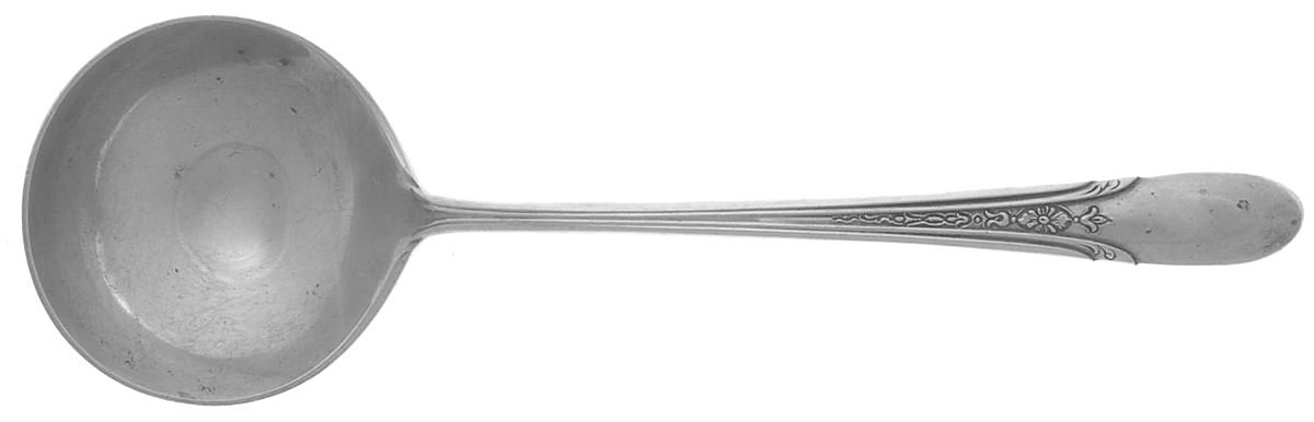Symphony-Chased (Sterling, 1934) Round Bowl Soup Spoon (Bouillon) by Towle Silver-1