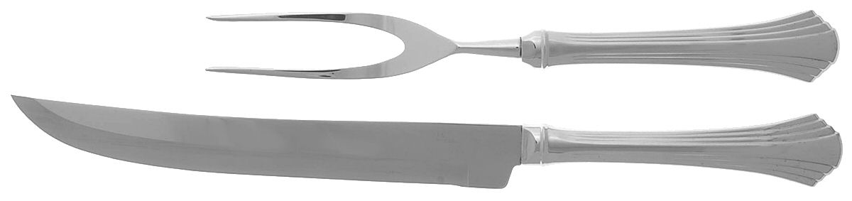 Symphony (Stainless) Large 2-Piece Roast Carving Set w/Stainless Blade by Towle Silver-1
