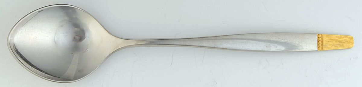 Touch of Gold (Stainless, Gold Accent) Tablespoon (Serving Spoon) by Towle Silver-1