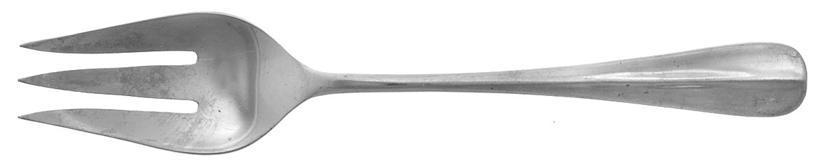 Trent (Stainless) Large Solid Cold Meat Serving Fork by Towle Silver-1