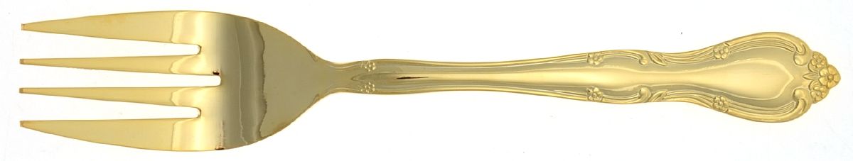 TWS118 (GOLD ELECTROPLATE) Individual Salad Fork by Towle Silver-1