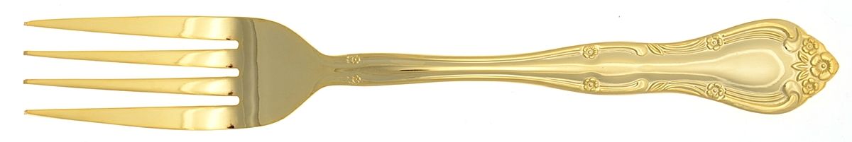 TWS118 (GOLD ELECTROPLATE) Fork by Towle Silver-1