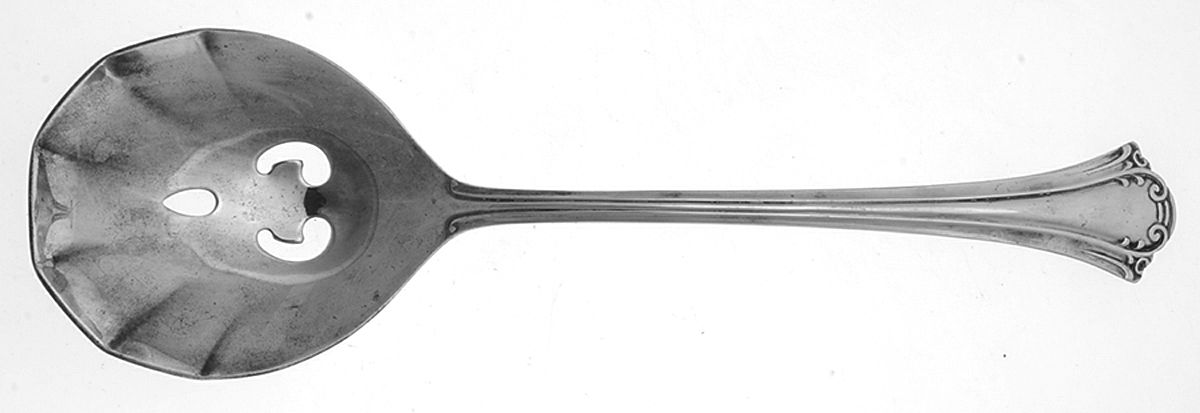 TWS129 (SILVERPLATE) Pierced Tablespoon (Serving Spoon) by Towle Silver-1